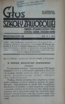 Głos Szkoły Zawodowej : organ Stowarzyszenia Nauczycieli Szkół Zawodowych. R. 7, Nr 9