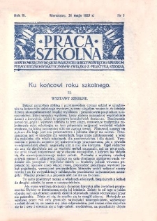 Praca Szkolna. Rok III. Nr 5 (1925)