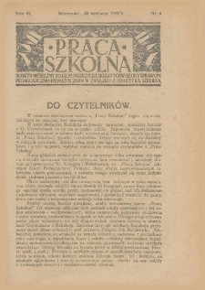 Praca Szkolna. Rok III. Nr 6 (1925)