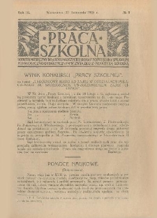 Praca Szkolna. Rok III. Nr 8 (1925)