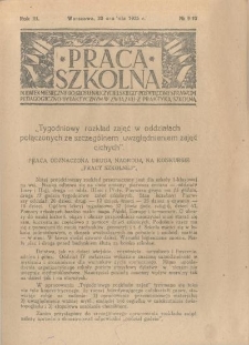 Praca Szkolna. Rok III. Nr 9-10 (1925)