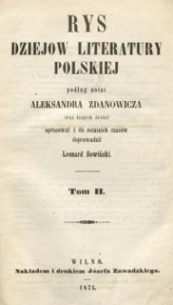 Rys dziejów literatury polskiej. T. 2