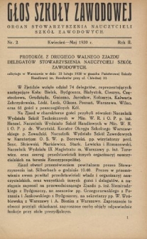 Głos Szkoły Zawodowej : organ Stowarzyszenia Nauczycieli Szkół Zawodowych. R. 2, Nr 2