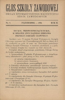 Głos Szkoły Zawodowej : organ Stowarzyszenia Nauczycieli Szkół Zawodowych. R. 2, Nr 5