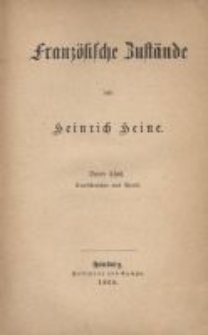 Heinrich Heine's sämtliche Werke. Bd. 11, Französische Zustände. 4 Theil, Kunstberichte aus Paris
