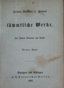 Sämmtliche Werke : zur schönen Literatur und Kunst. Bd. 3