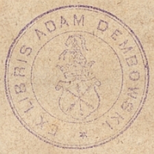 Ex libris Adam Dembowski