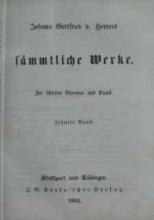 Sämmtliche Werke : zur schönen Literatur und Kunst. Bd. 10
