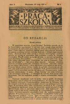 Praca Szkolna. Rok V. Nr 2 (1927)