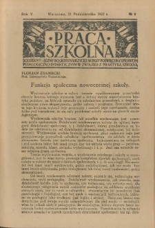 Praca Szkolna. Rok V. Nr 8 (1927)