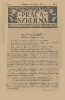 Praca Szkolna. Rok V. Nr 6 (1927)